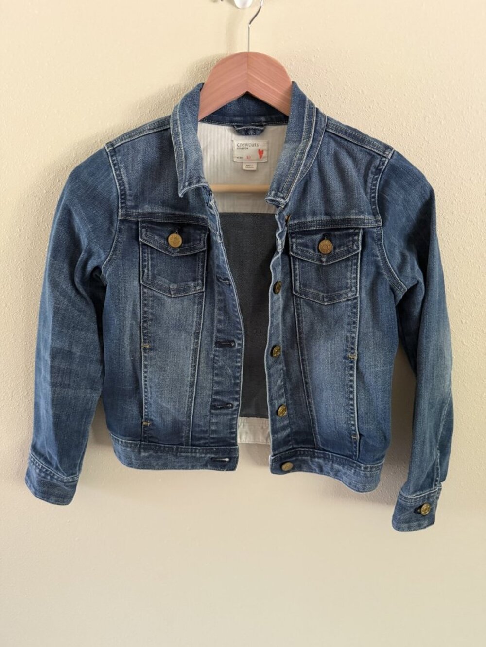 Crewcuts by J.Crew Girls Stretch Denim Jean Jacket Size 10